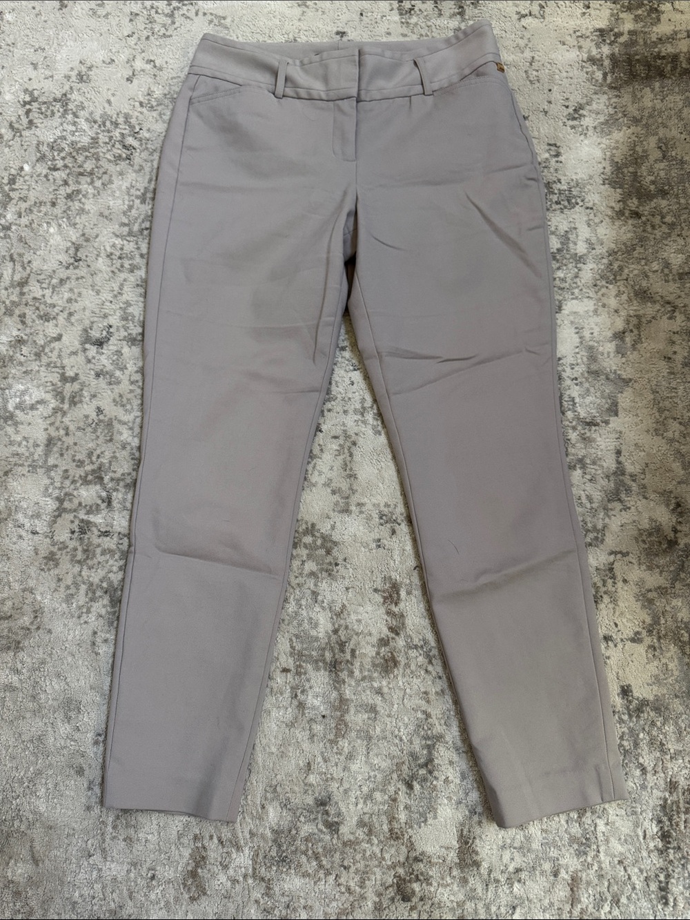Ivanka Trump Women's Gray Tailored Ankle Cropped Dress Pants Size 8 Good